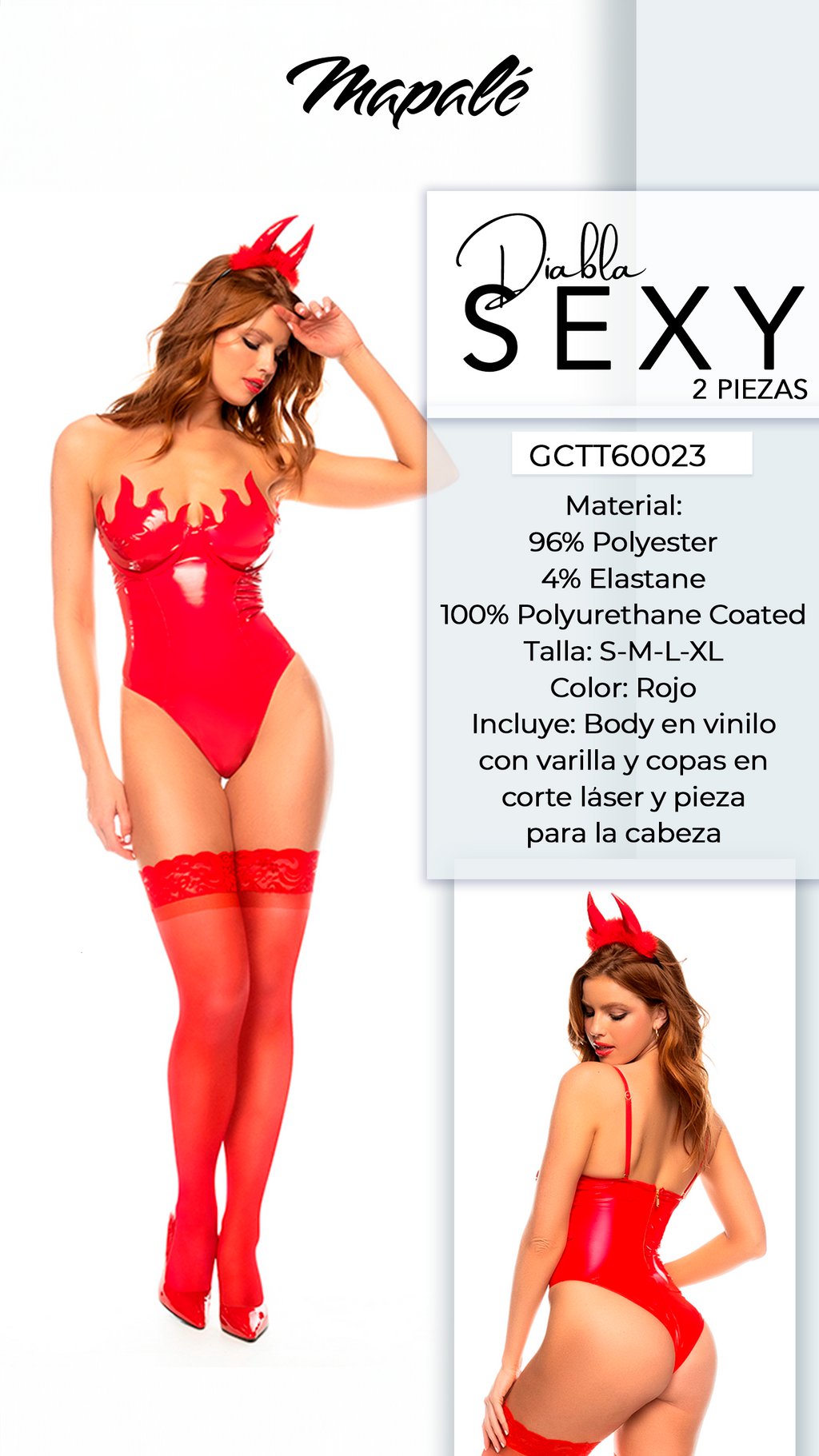 Disfraz Diabla Sexy 2 Piezas